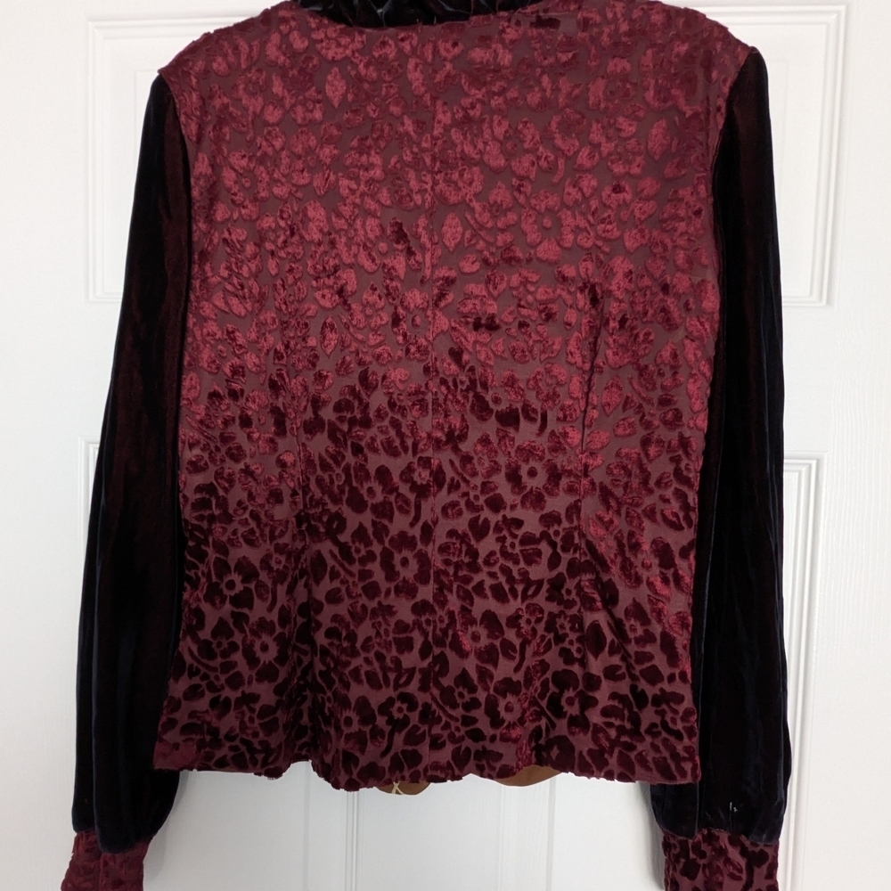 Striking Women's (Size Medium) Velvet V-Neck Blouse/Top - Picture 5 of 11